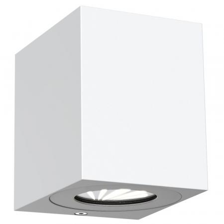 Individuell einstellbare Innen- und Außenwandleuchte Up&Down quadratisch in weiß inkl. 2 LED